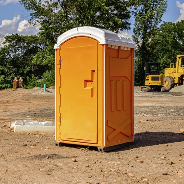 can i customize the exterior of the porta potties with my event logo or branding in Eugene